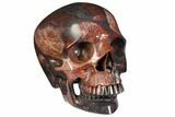Realistic, Polished Red Picture Jasper Skull #151191-1